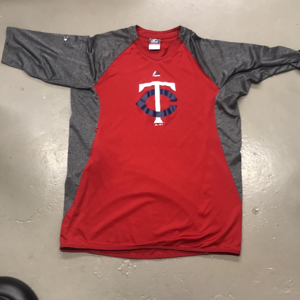 Majestic Minnesota Twins 3/4 Sleeve Thermabase XL